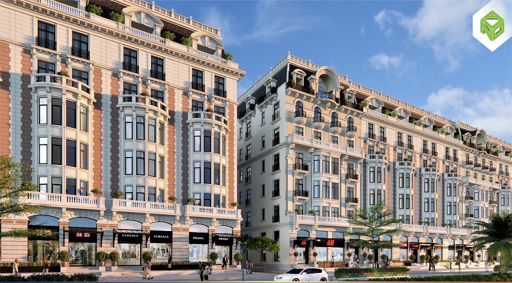 hình phối cảnh shophouse Boutique Sun Harbor 1