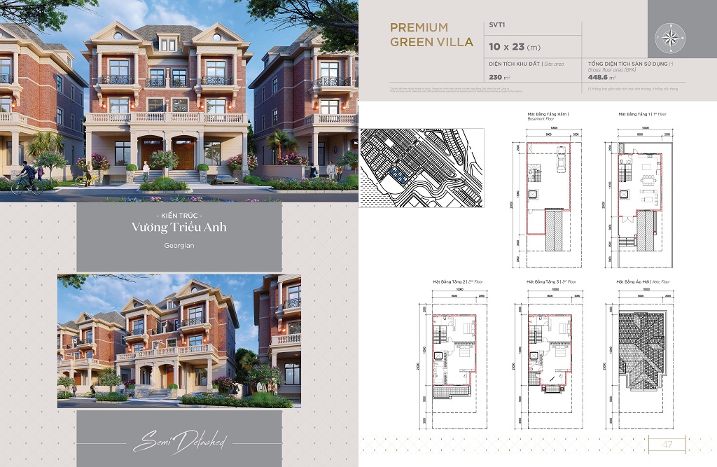 Biệt Thự Song Lập Sun Harbor 1 Loại 10x23m 