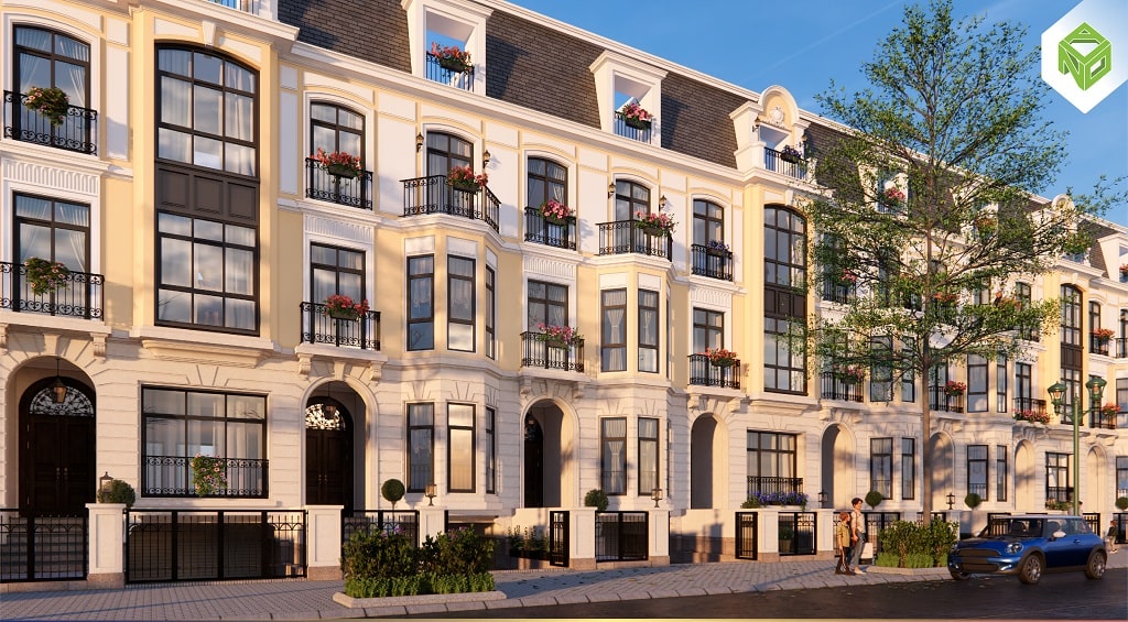 phối cảnh thiết kế nhà phố Grand French Sun Harbor 1