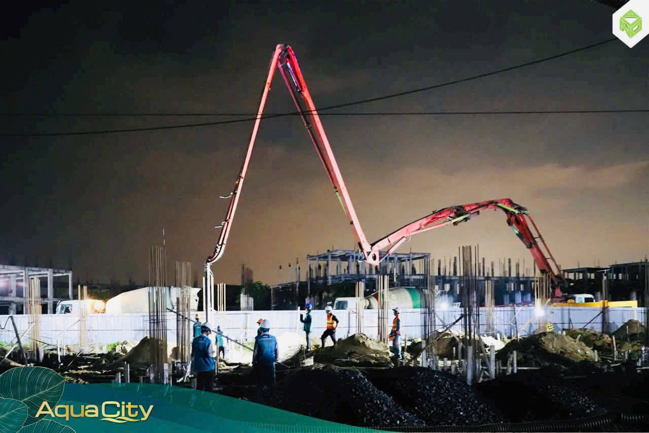 thi công Phân khu Valencia - Aqua City